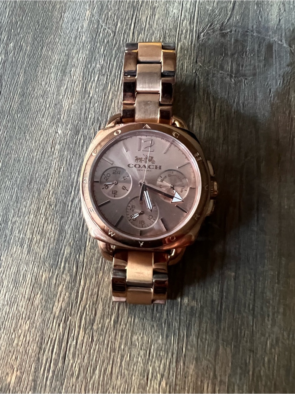COACH Boyfriend Rose Gold Stainless Steel Chronograph Watch - Picture 2 of 6